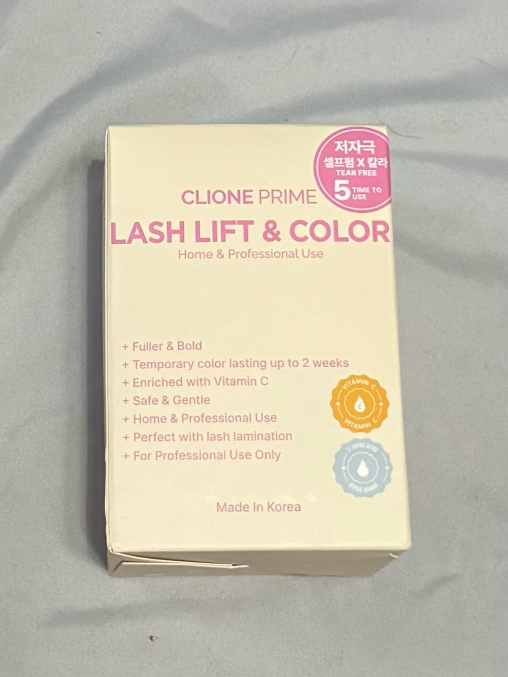 Clione Prime Lash Lift & Color - Pink & Cream Box